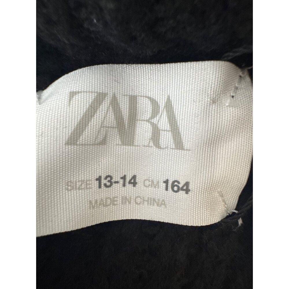 ZARA Kids Black Knit Cardigan Rhinestone Embellished Sleeves 13-14 Years NWT - Picture 3 of 16